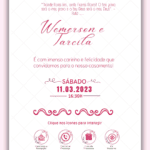 Convite Interativo Casamento Fúcsia