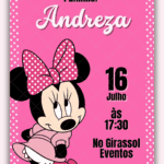 Convite digital Minnie Rosa