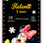 Convite digital Minnie Vermelha