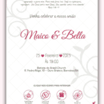 Convite Interativo Casamento Rosa Fúcsia