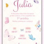 Convite Digital Jardim Encantado das Borboletas