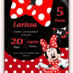 Convite digital Minnie Vermelha