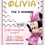 Convite digital Minnie Rosa