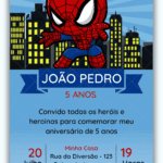 Convite Digital Homem Aranha