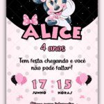 Convite digital Minnie Rosa