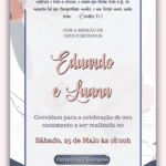Convite Interativo Casamento Azul e Rosa