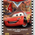 Convite Interativo Carros Disney