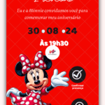Convite Interativo Minnie Vermelha