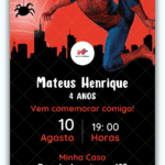 Convite Digital Homem Aranha