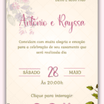 Convite Interativo Casamento Rosa