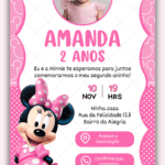 Convite Interativo Minnie Rosa