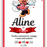 Convite Interativo Minnie Vermelha
