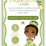 Convite Interativo Princesa Tiana e o Sapo