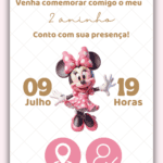 Convite Interativo Minnie Rosa