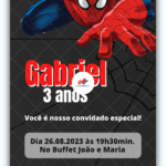 Convite Digital Homem Aranha