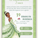 Convite Interativo Princesa Tiana e o Sapo