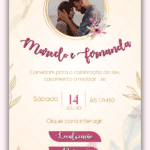 Convite Interativo Casamento Rosa Fúcsia