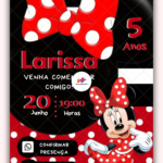 Convite Interativo Minnie Vermelha