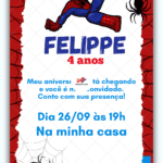 Convite Digital Homem Aranha