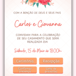 Convite Interativo Casamento vermelho e rosa