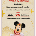 Convite Interativo Minnie Realeza Vermelha