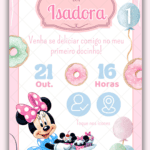 Convite Interativo Minnie Confeiteira Rosa