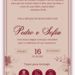 Convite Interativo Casamento Marsala