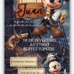 Convite interativo Mickey Pirata