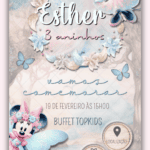 Convite Interativo Minnie Fada Rosa