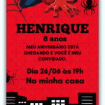 Convite Digital Homem Aranha