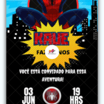 Convite Digital Homem Aranha