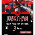 Convite Interativo Homem Aranha