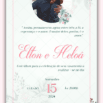 Convite Interativo Casamento Floral Verde
