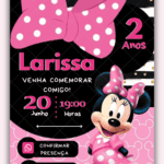 Convite Interativo  Minnie Rosa