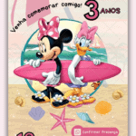 Convite Interativo Minnie Rosa e Margarida