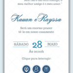 Convite Interativo Casamento Azul