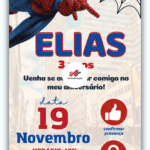 Convite Interativo Homem Aranha