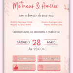 Convite interativo casamento Pink e Rosa