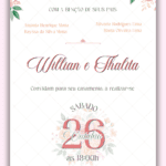 Convite interativo Casamento Rosa