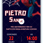 Convite Interativo Homem Aranha