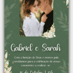 Convite interativo Casamento Verde