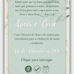 Convite interativo Casamento Verde