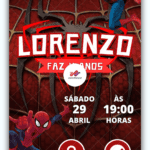 Convite Interativo Homem Aranha