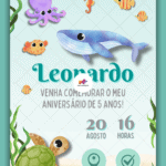 Convite Interativo Fundo do Mar