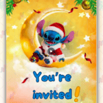 Stitch's animated Christmas invitation