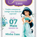 Convite Digital Princesa jasmine