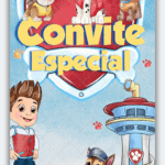 Convite Animado Patrulha Canina Aquarela