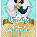 Convite Digital Princesa jasmine