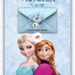 Convite Interativo Gold Plus Frozen