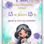 Convite Digital Princesa jasmine